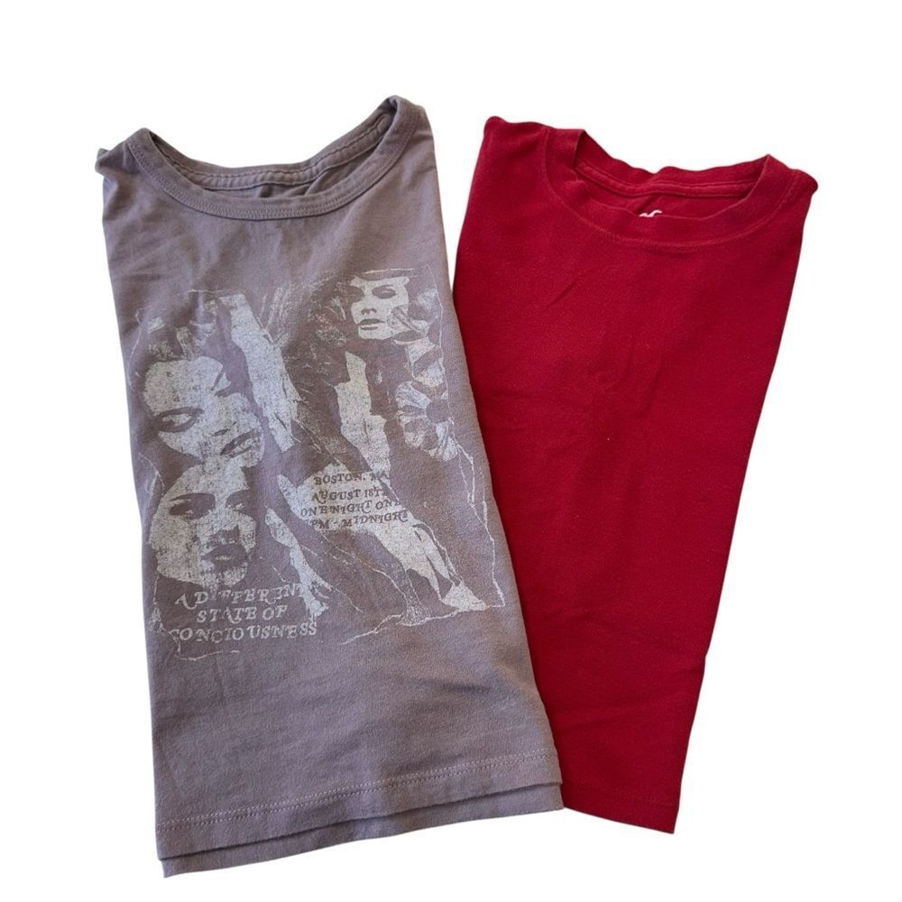 Holister Set of 2 Baby Short‎ Sleeve Baby Tees Red Maueve, S